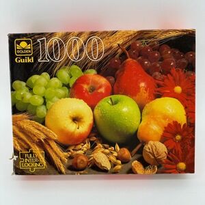 Golden Guild Bountiful Harvest 1000 Piece Jigsaw Puzzle Fruit Still Life 4654-20